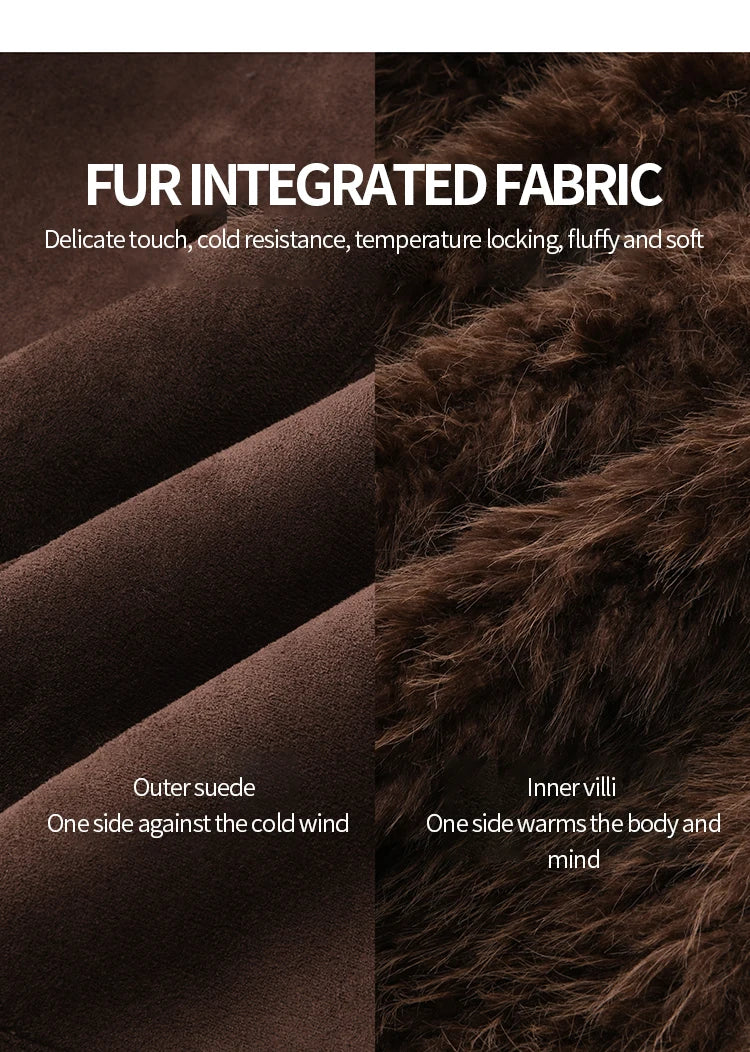 MISHOW Women's Blue Jacket 2025 Winter Blue Plush Turn-down Collar Zip-up Coat Fashion Casual Warm Loose Coat Woman MXE87W0917