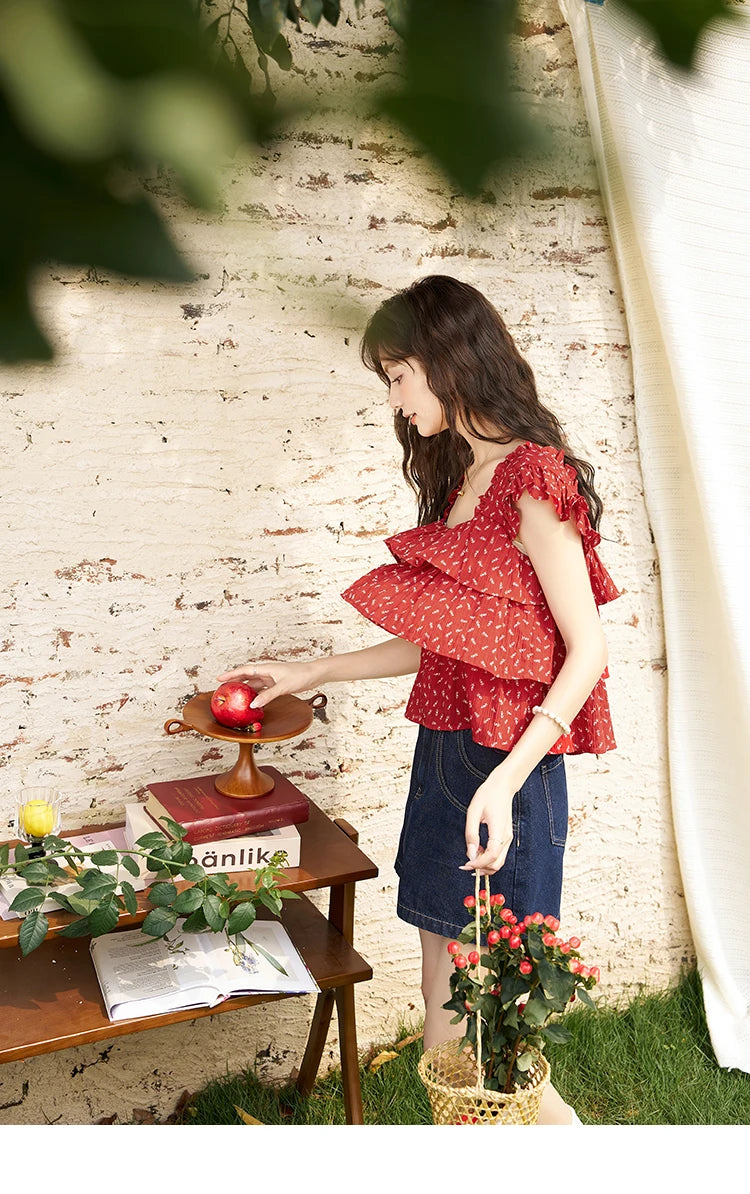 MISHOW High Waisted Denim Skirts for Women 2024 Summer New Fashion Simple Versatile Female Korean Style Chic Skirt MXD23B0366