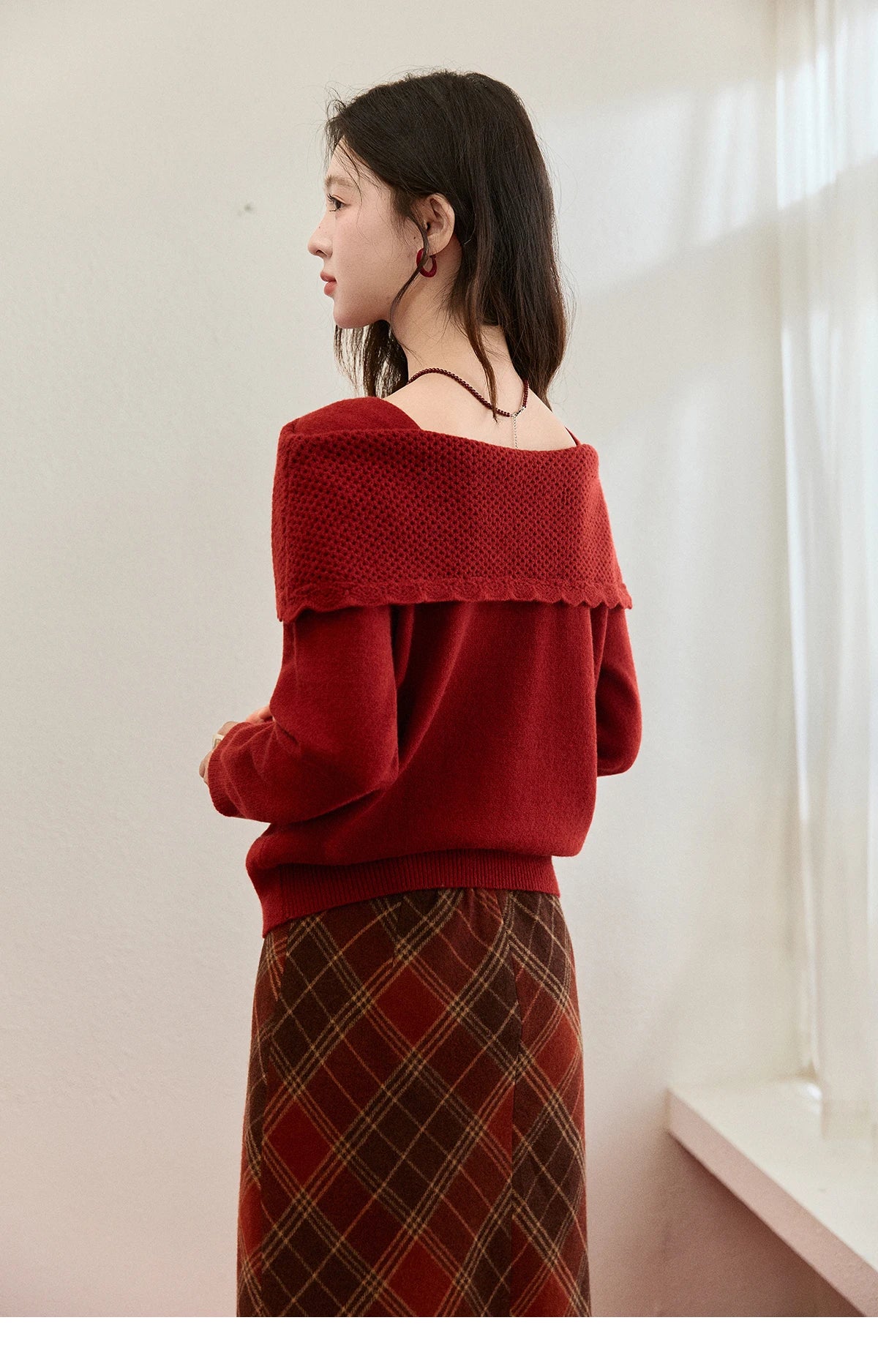 MISHOW New Year Christmas Women's Red Sweater 2025 Autumn Winter Soft Elegant Sweaters 3D Flower Alpaca Knitted Tops MXE94Z2889