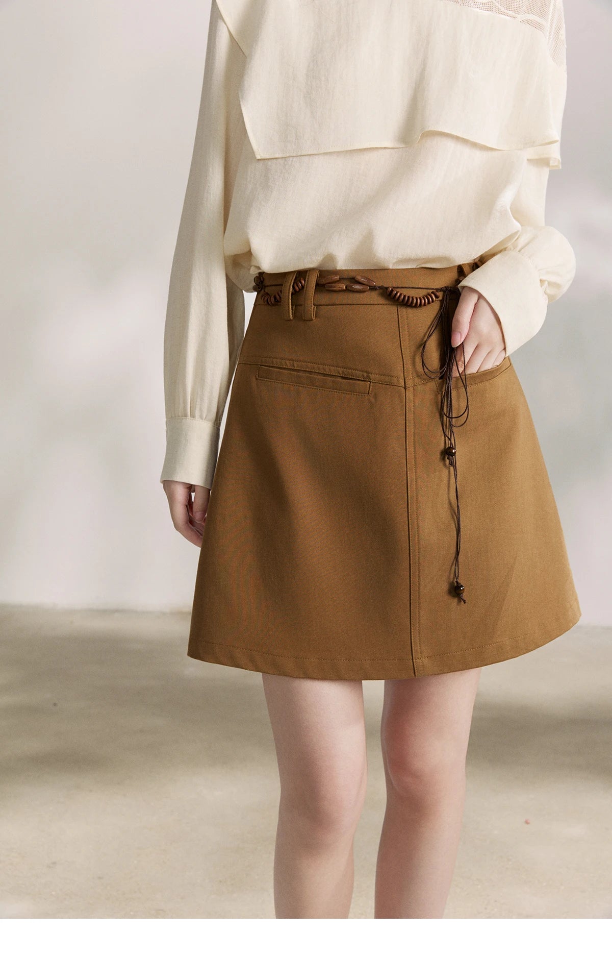 MISHOW Women's Tassel Tie Flower Embroidered Blouse 2026 Spring V-Neck Lantern Sleeves Top Casual Loose Sheer Blouses MXF13X2525