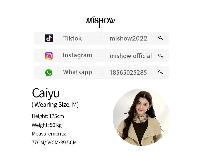 MISHOW Women's Khaki Cropped Short Leather Jacket 2026 Spring Lapel Stand Collar Double Breasted Casual Loose Coat MXF108W1000