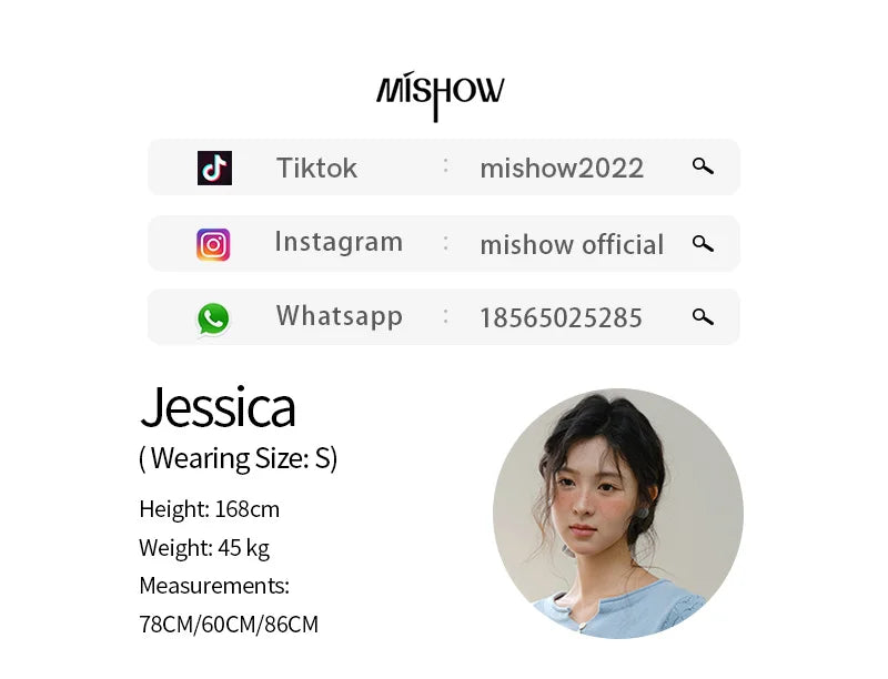 MISHOW Patchwork Plaid Chiffon Half Skirt for Women 2025 Summer Fashion Irregular Wave Edge High Waist A-line Skirt MXE34B0739