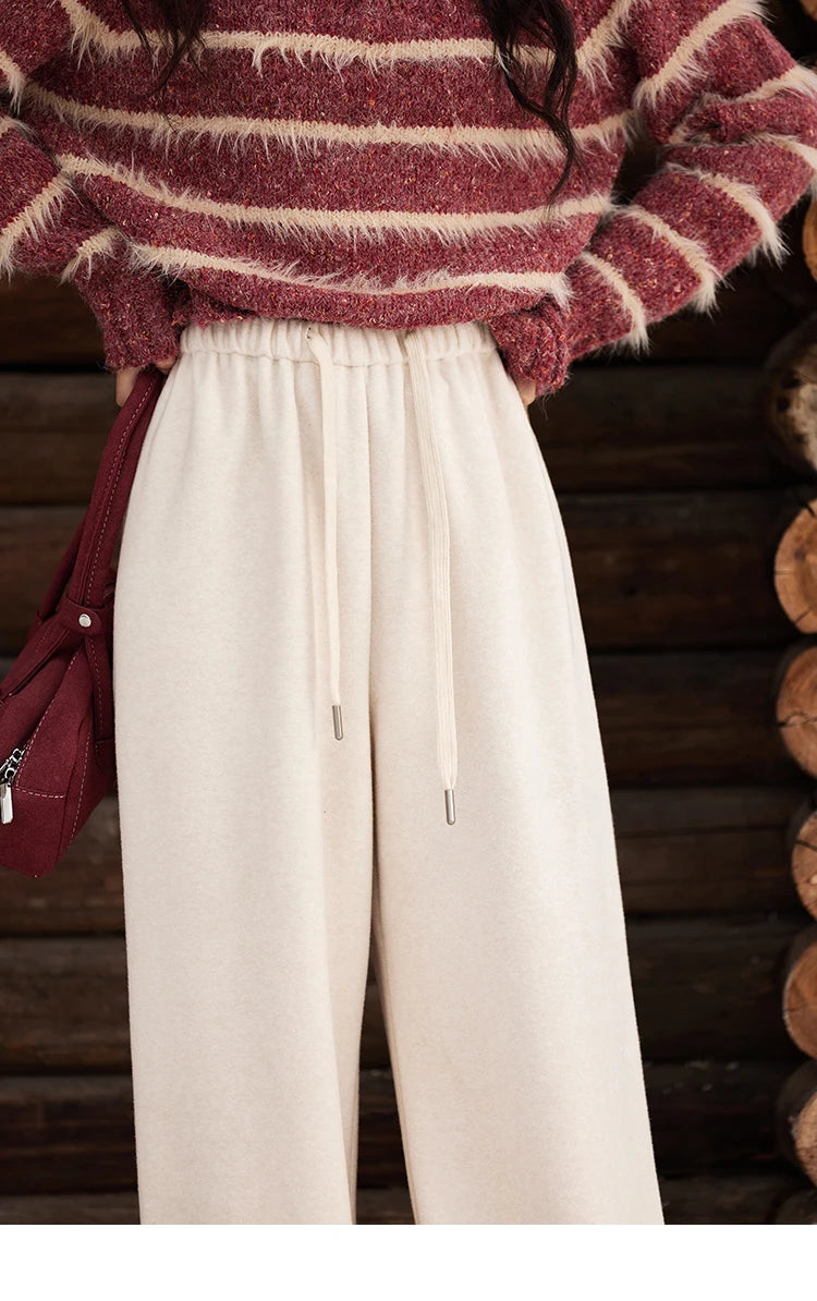 MISHOW Wide Legged Pants Women's Casual Versatile Long Pants 2025 Fall Winter New Korean High-waist Thin Pants MXD34K0824