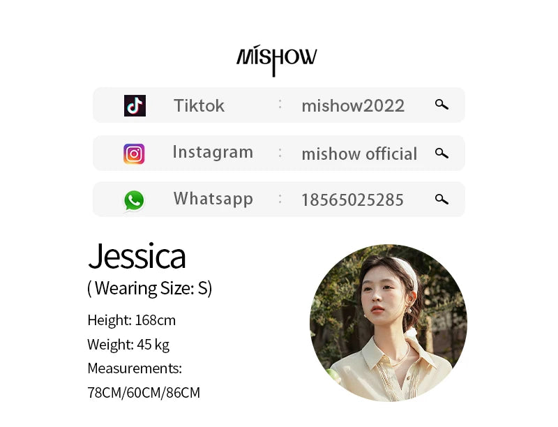 MISHOW Wave Striped Single Breasted Shirt for Women Spring 2025 Shell Buttons Solid Shirts Loose Commuter Outerwear MXE16C0422