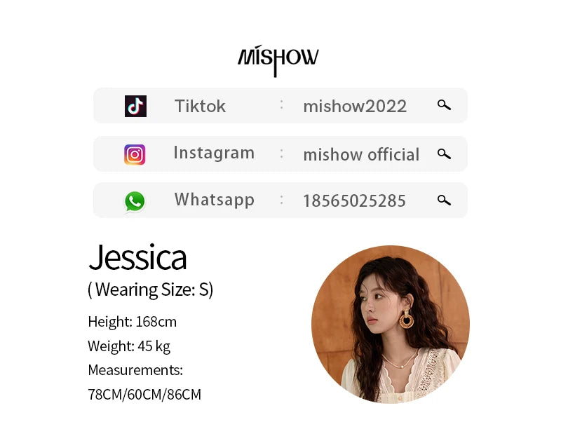 MISHOW Women's French Hollowed Out Embroidery Dress 2024 Summer Elegant Slim Fairycore Dress Waist Mid Length Dresses MXD31L1981