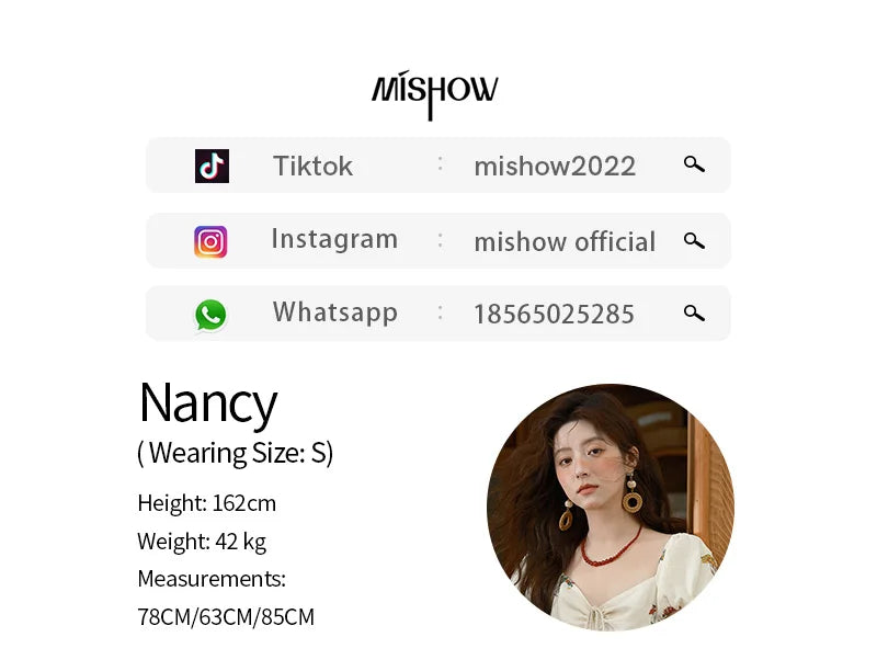 MISHOW Fashion Flower Embroidery Dress for Women Summer 2025 New Square Neck Lace Up Puff Sleeve Large Swing Dresses MXE37L2315