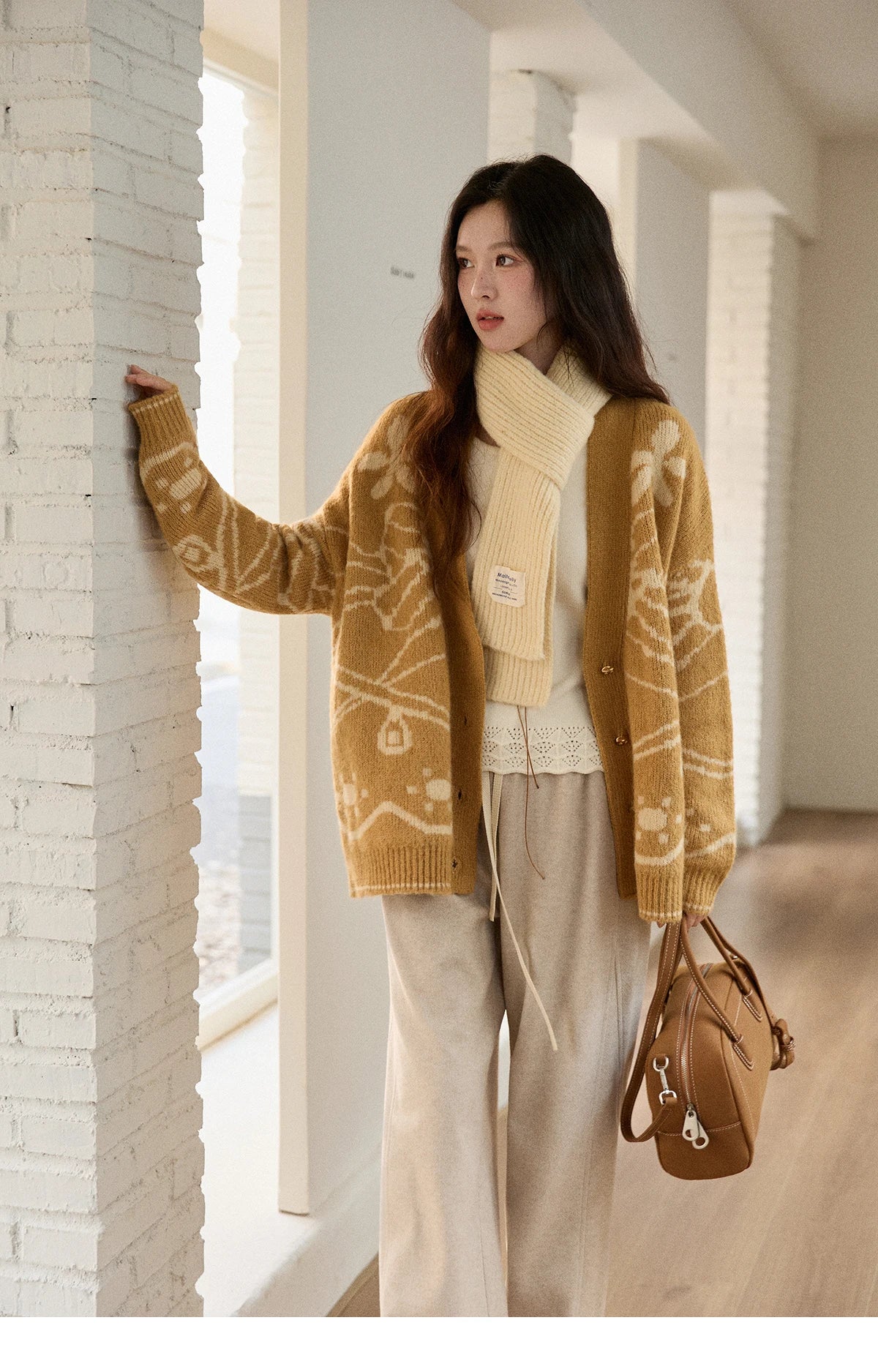 MISHOW Wide-leg Pants for Women 2025 Autumn Winter High Waist Straight Lace-up Loose Pants Retro Casual Slim Pants MXE89K1100