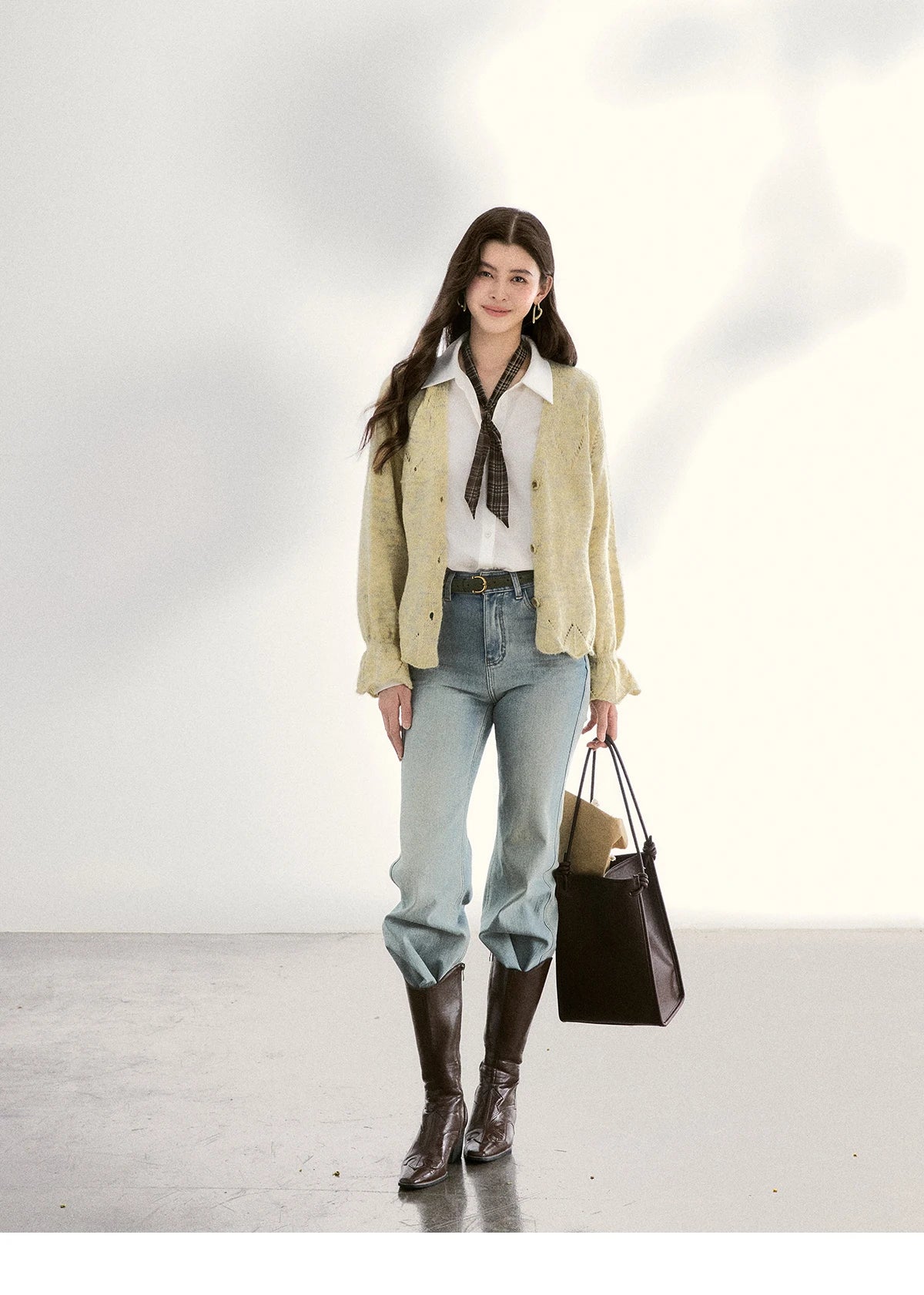 MISHOW Women's Double-Breasted Trench Coat 2026 Spring Belted Lapel Trench Long Sleeve Casual Mid-Length Outerwear MXF11W1031