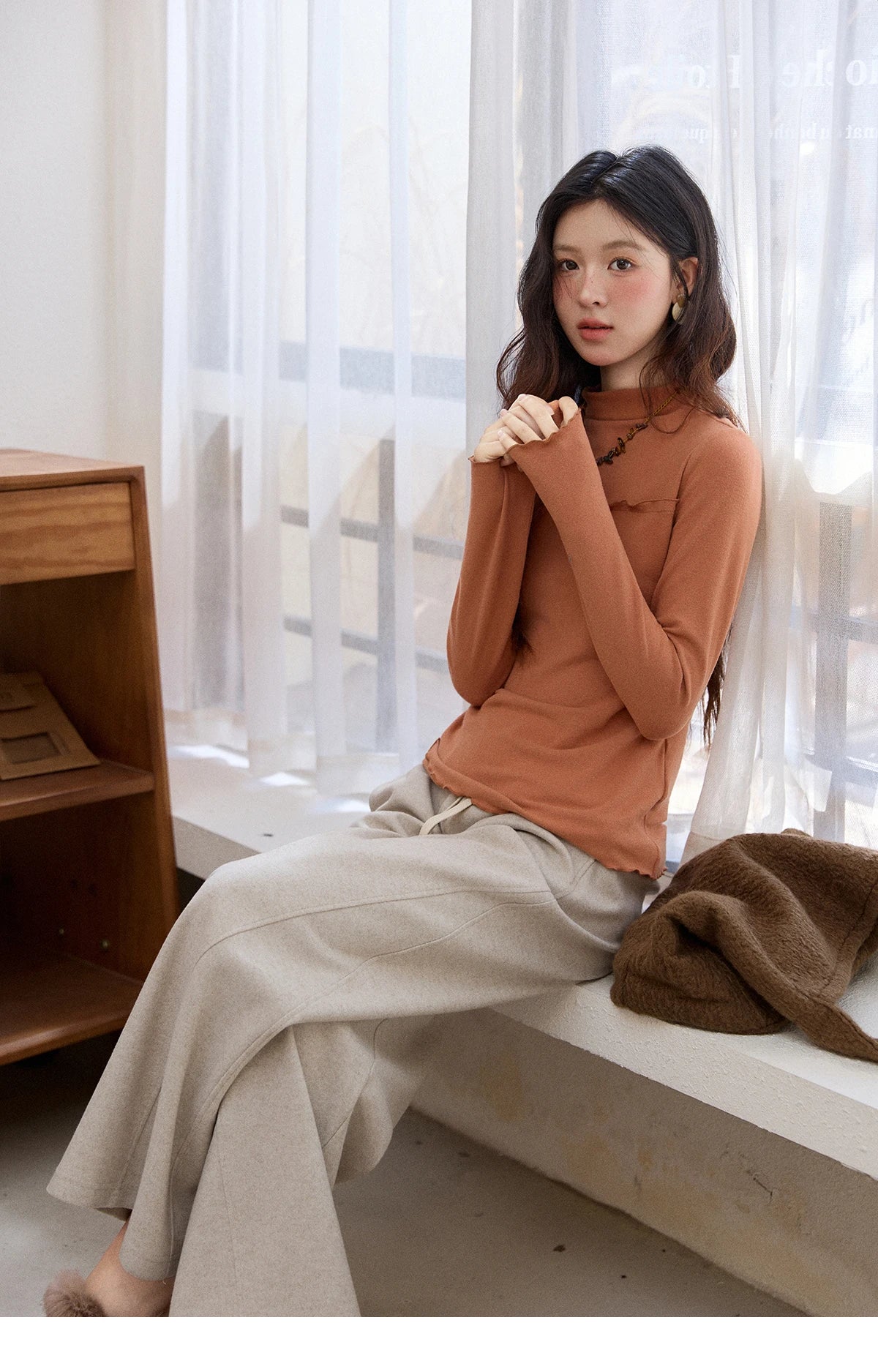 Mishow Multi-Color Thermal Turtleneck Top MXE91Z2784