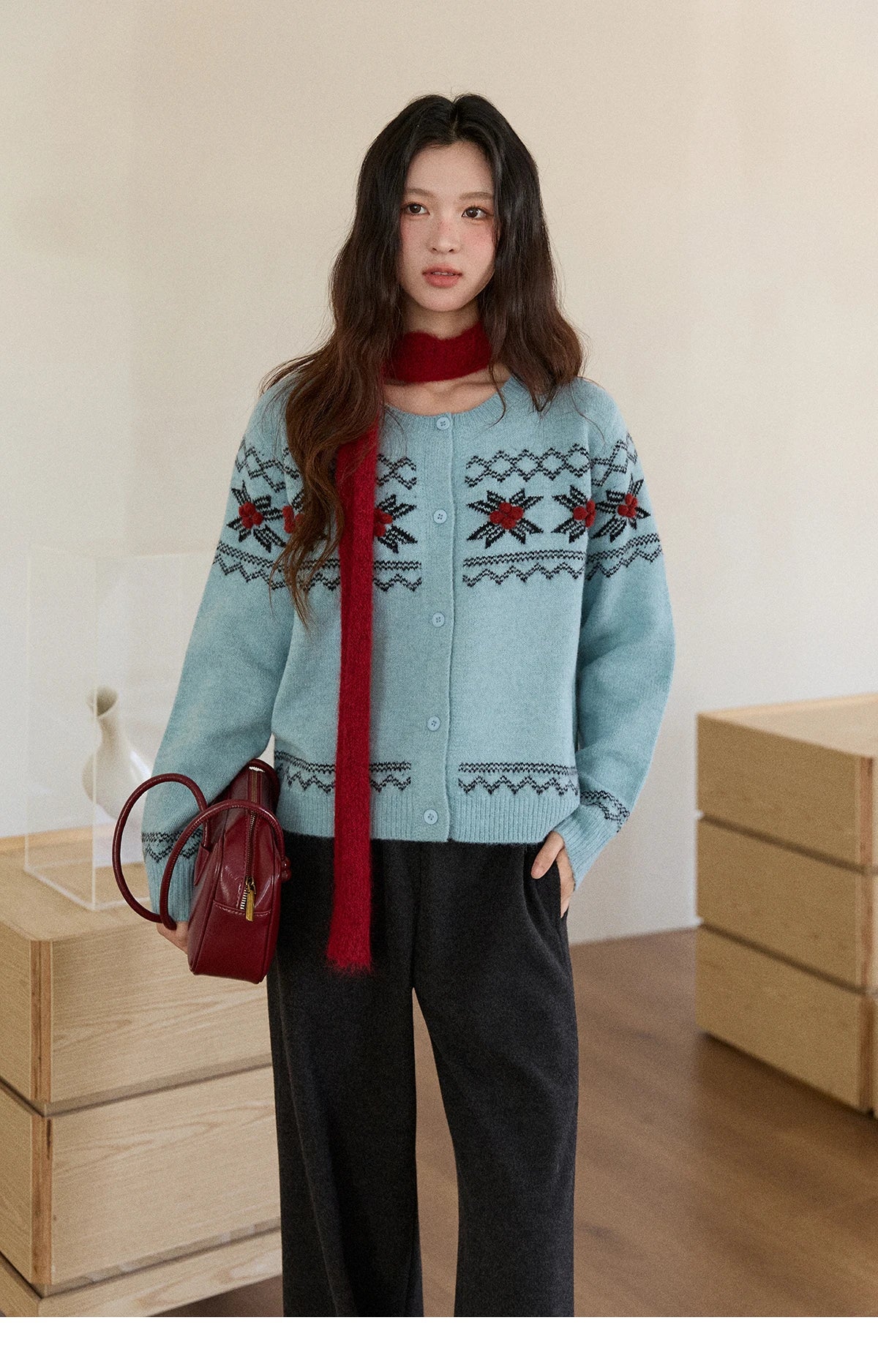 MISHOW Wide-leg Pants for Women 2025 Autumn Winter High Waist Straight Lace-up Loose Pants Retro Casual Slim Pants MXE89K1100