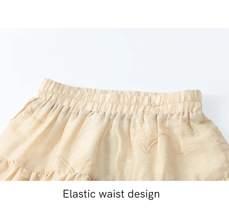 MISHOW Iris Embroidery Blouse Elastic Waist Skirt Set for Women Spring Summer 2025 Jacquard Commuting Slim Two Pieces MXE13T0454