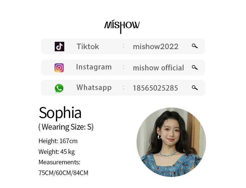 MISHOW Women's Fashion V-neck Ruffled Floral Dress Summer 2025 Flying Sleeve Waist Lace Up Casual Vacation Dresses MXE39L2436