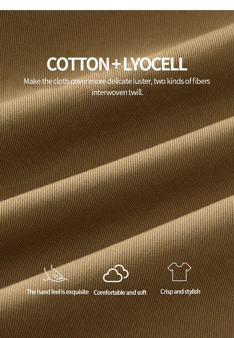 MISHOW Cotton Trench for Women 2025 Autumn Khaki Handmade Pleated Short Jacket Lapel Two Buttons Trench Office Lady MXE43W0804