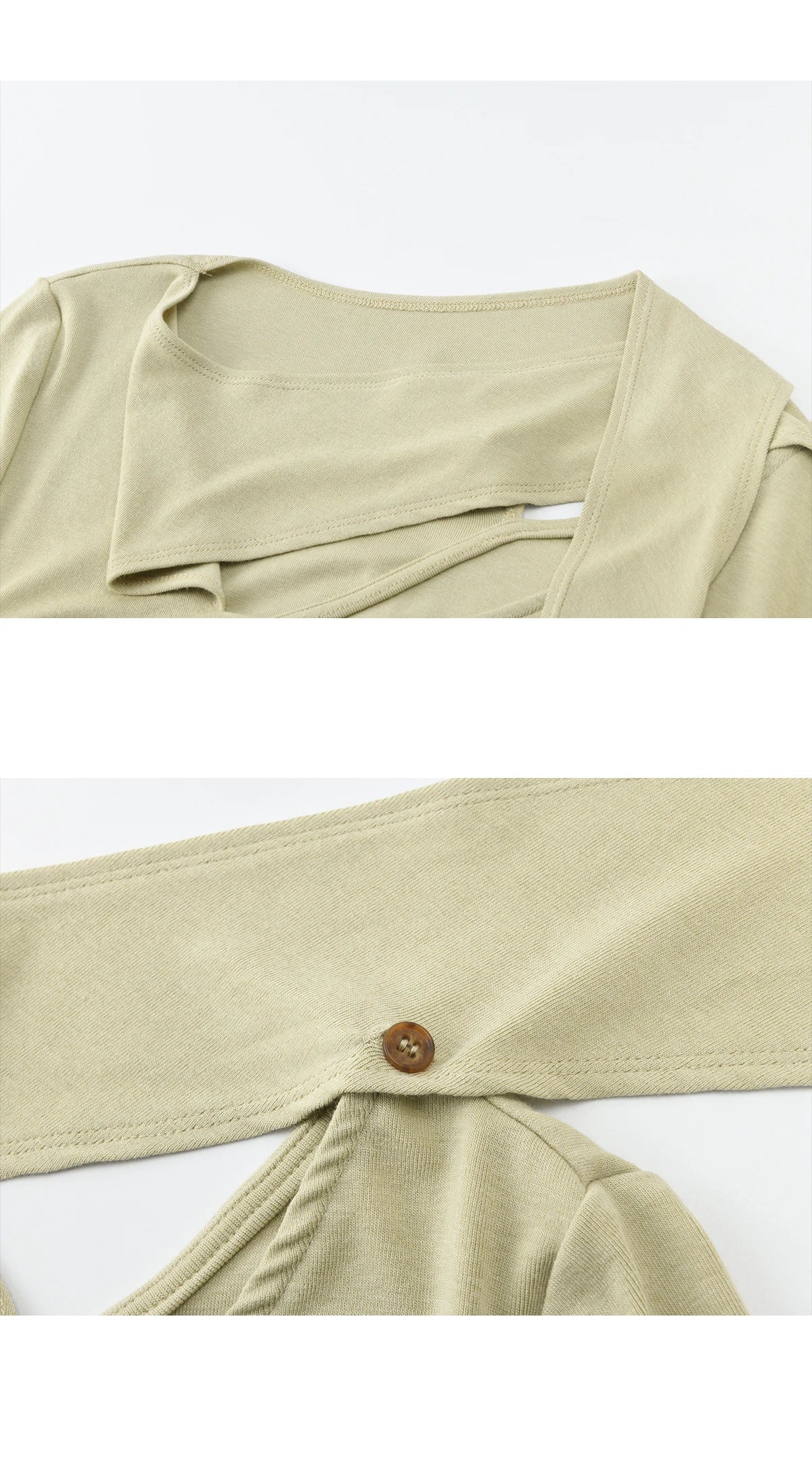 MISHOW Women's Light Green Midi Dress 2026 Spring Cutout Neck Hollow Out Ribbon Dresses Elegant Long Sleeve Dress MXF13L2556