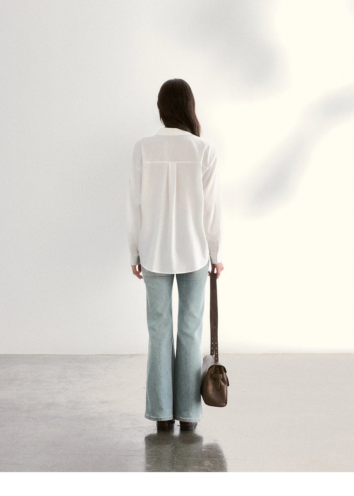 MISHOW Women's Casual Loose Shirt with Plaid Scarf 2026 Spring Lapel Tops Versatile Long Sleeve Shirts Office Lady MXF108C0815