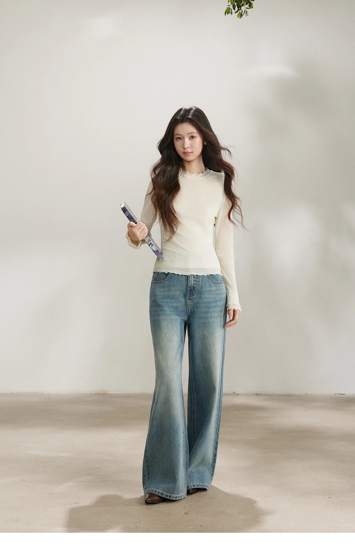 MISHOW Women's Imitation Suede Jacket2026 Spring Floral Embroidery Lapel Zipper Coats Long Sleeve Casual Outerwear MXF11W1027