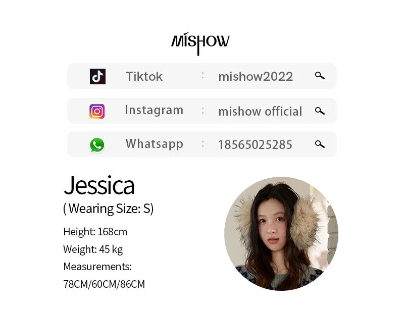 MISHOW Women's Blue Fair Isle Sweater 2025 Winter Geometric Jacquard Loose Retro Wool Blend Knit Pullovers Sweaters MXE87Z2767