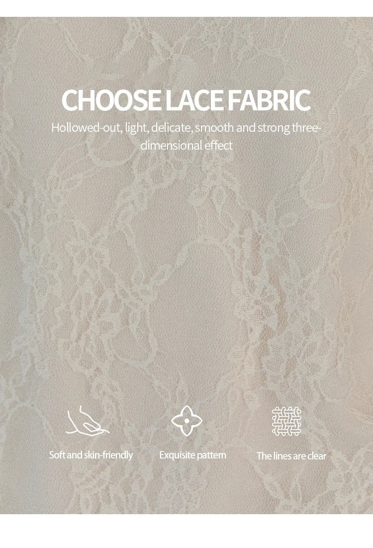 MISHOW Women Long Sleeve Tees 2025 Autumn Winter Elegant Beige Lace Patchwork Top Women Large U-neck Slim Fit Top MXE91X2514