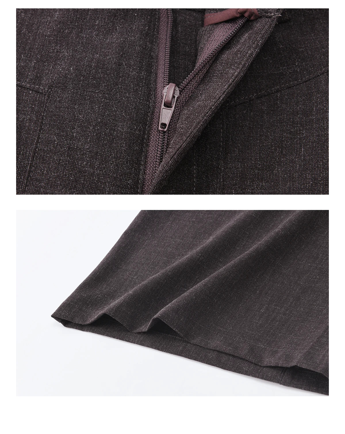 MISHOW Women's Dark Purple Wide Leg Pants 2026 Spring High Waist Pleated Pants Back Elastic Waist Casual Trousers MXF13K1204