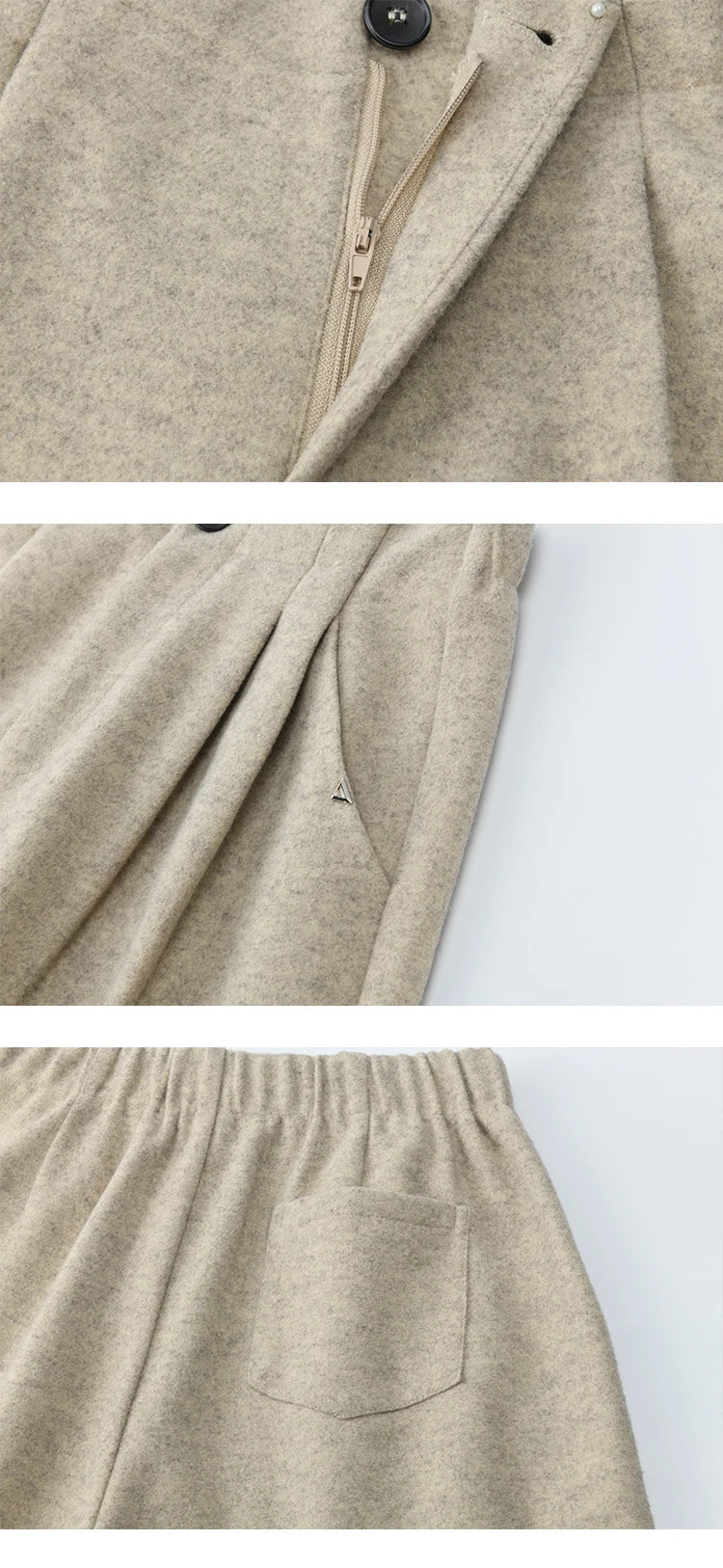 MISHOW  Women's Winter Pants 2025 Retro Trousers with Three-dimensional Pleats Pants Pocket Decoration Wide Leg Pants MXE90K1129