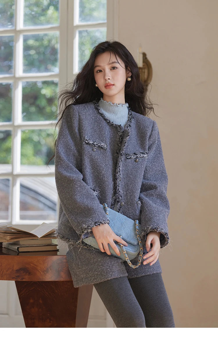 MISHOW Plaid Tweed Jackets Shorts Separately Women Korean Luxruy Gentle Single Breasted Jacket Solid Short Pants MXD35W0489