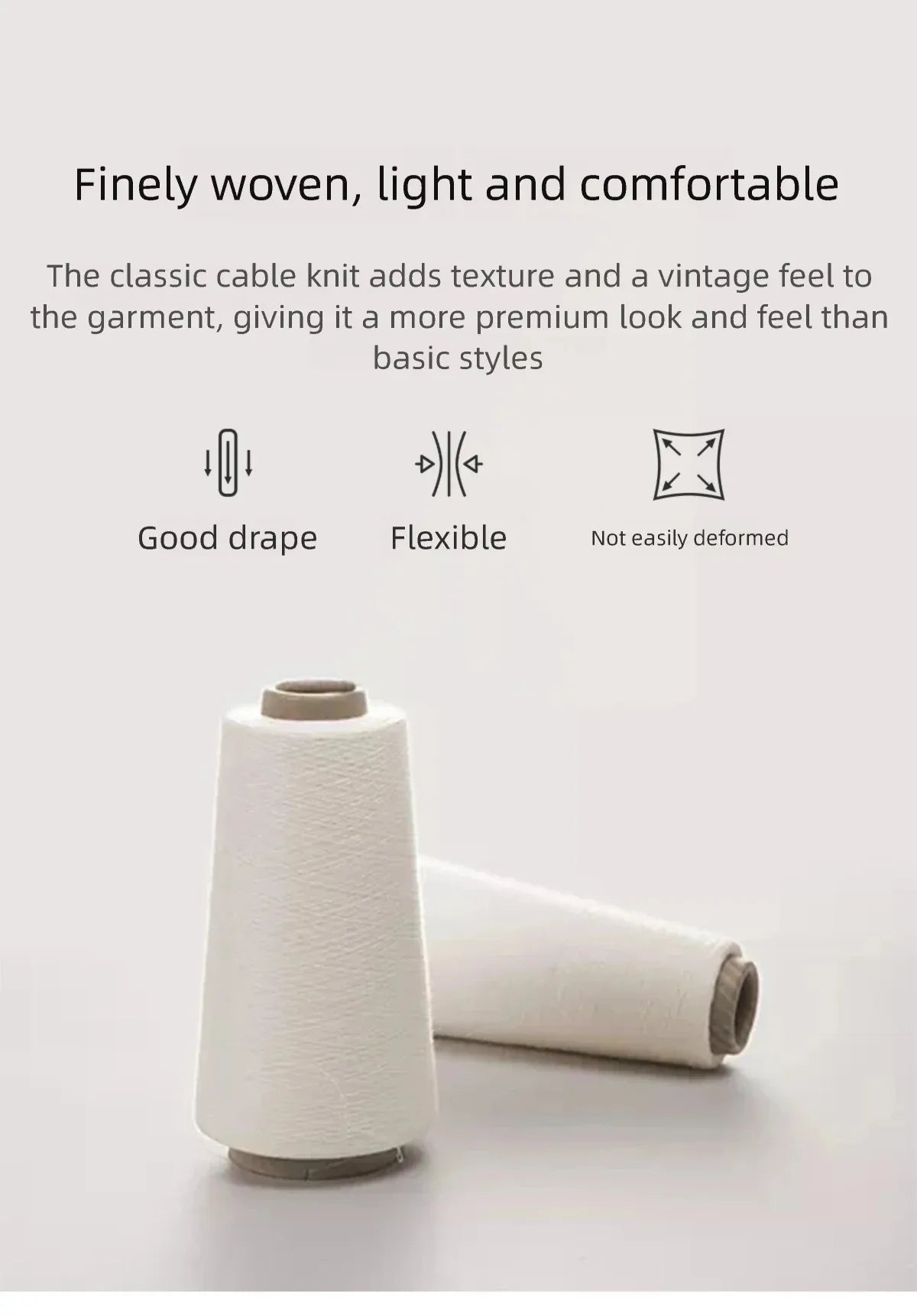 MISHOW Women's Beige Apricot Knitted Sweater 2026 Spring V-Neck Lace-Up Cable Knit Casual Loose Top Excluding Belt MXF108Z1029