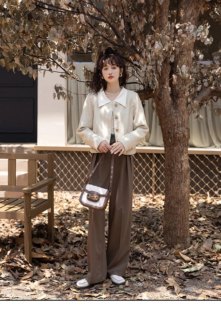 MISHOW Elegant Women's Blouse Autumn Vintage French Lantern Sleeves Turndown Collar Shirt Office Lady Female Clothing MXB32C0508