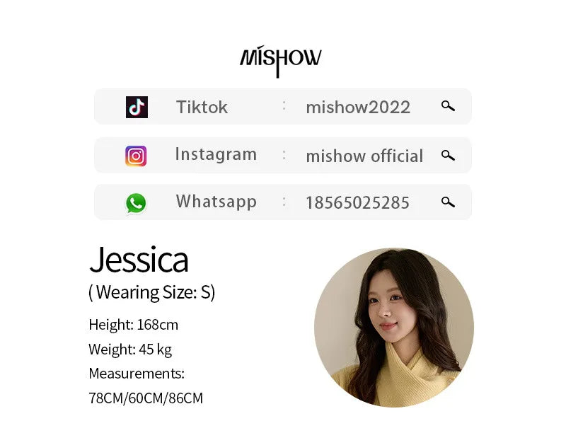 MISHOW Women's Yellow Sweater with Detachable Scarf 2025 Autumn Winter Loose Casual Warm Thickened Knit Pullover MXE93Z2953