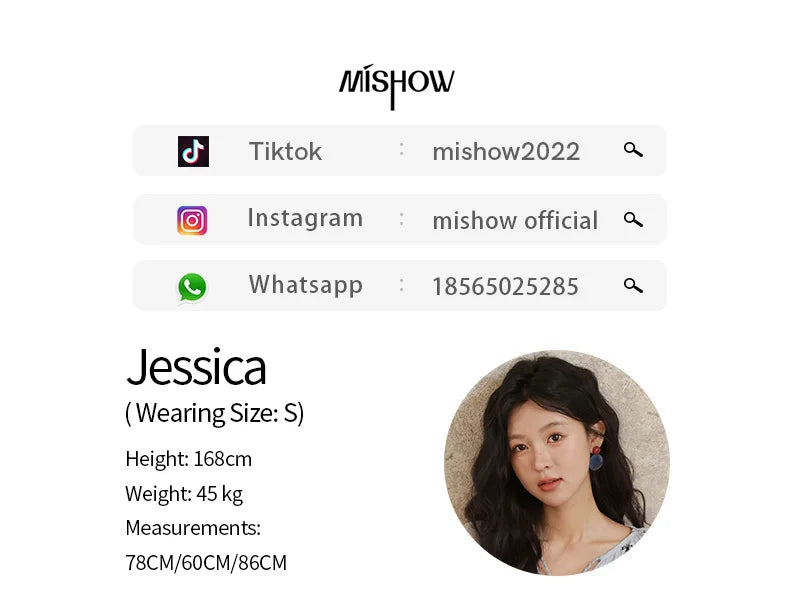 MISHOW Blue Flower Embroidered Dress 2025 Autumn Seven Cent Lantern Sleeve Tassel Tie Rope V-neck Dresses with Belt MXE42L2493