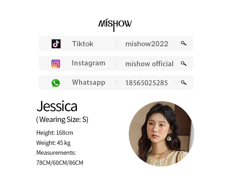 MISHOW French Retro Embroidered Floral Blouse for Women Summer 2025 Round Neck Single Breasted Top Puff Sleeve Blouse MXE36X1874