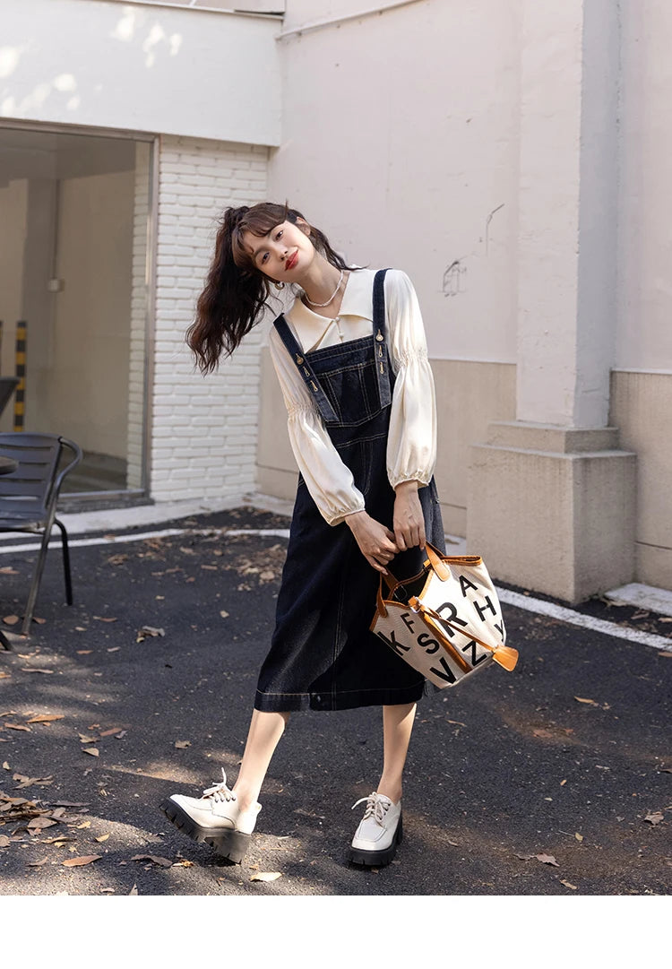 MISHOW Elegant Women's Blouse Autumn Vintage French Lantern Sleeves Turndown Collar Shirt Office Lady Female Clothing MXB32C0508