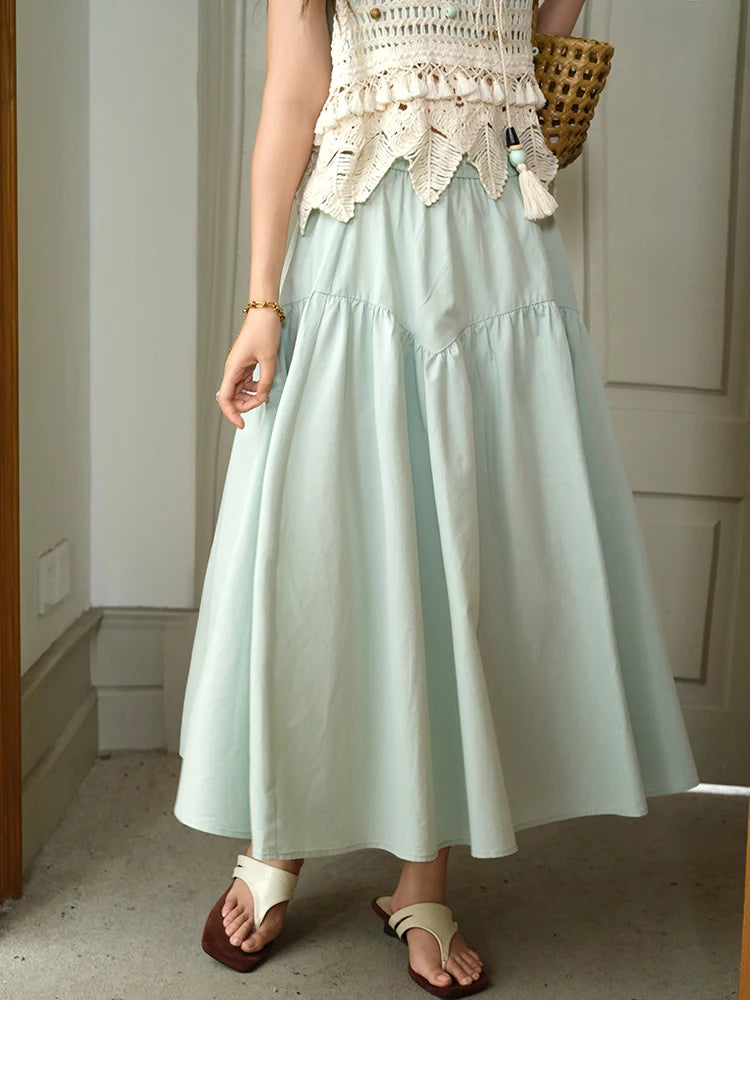 MISHOW High Waist A-Line Skirt Slim Elastic Waist MXE37B0749