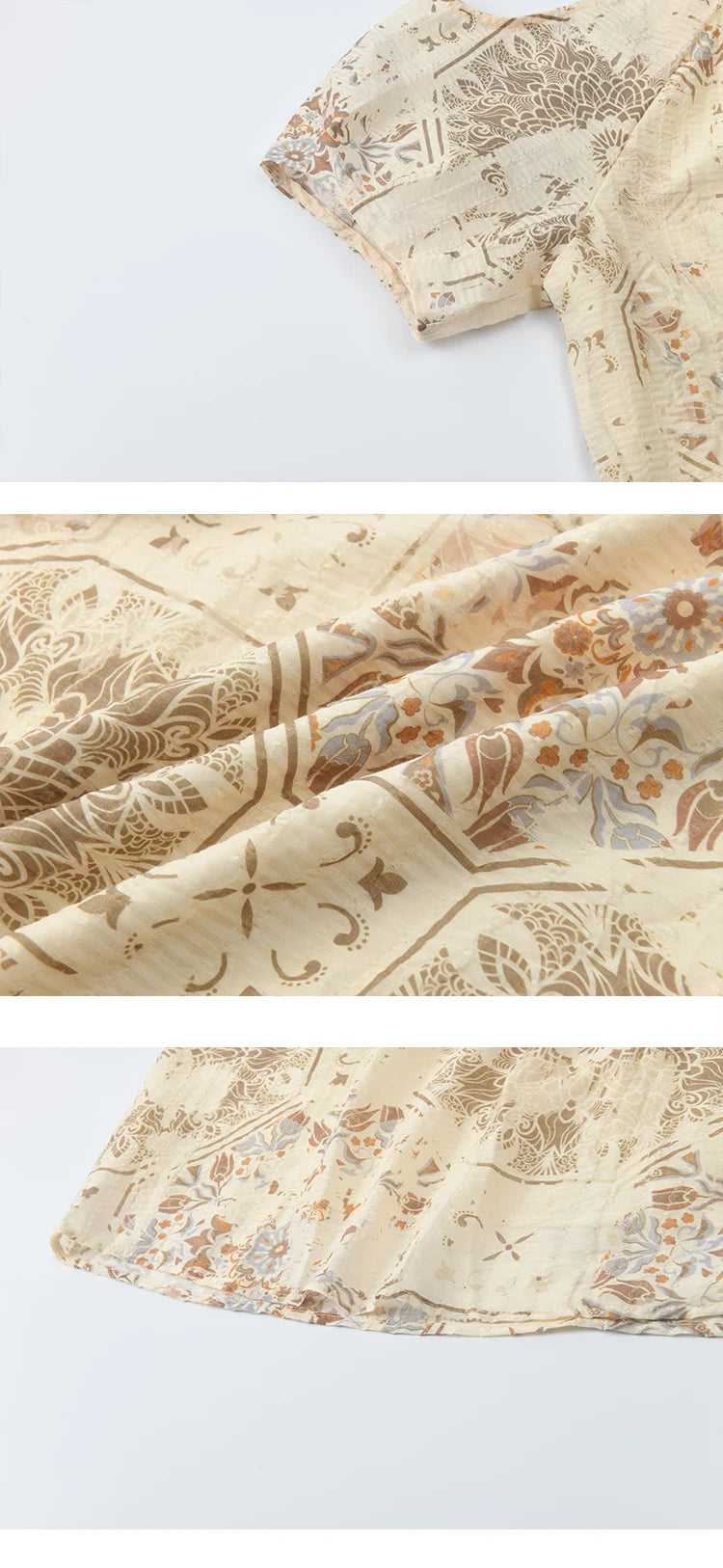 MISHOW Women's Two Piece Set 2025 Summer New Casual Bohemian Print Top Beaded Tassel Drawstring Pocket Shorts Set MXE39T0723