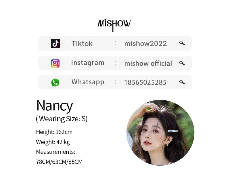 MISHOW French Sweet Loose Blue Shirt for Women 2025 Spring Summer V-neck Lace-up Hollow Doll Shirt Lantern Sleeve Top MXE12C0411