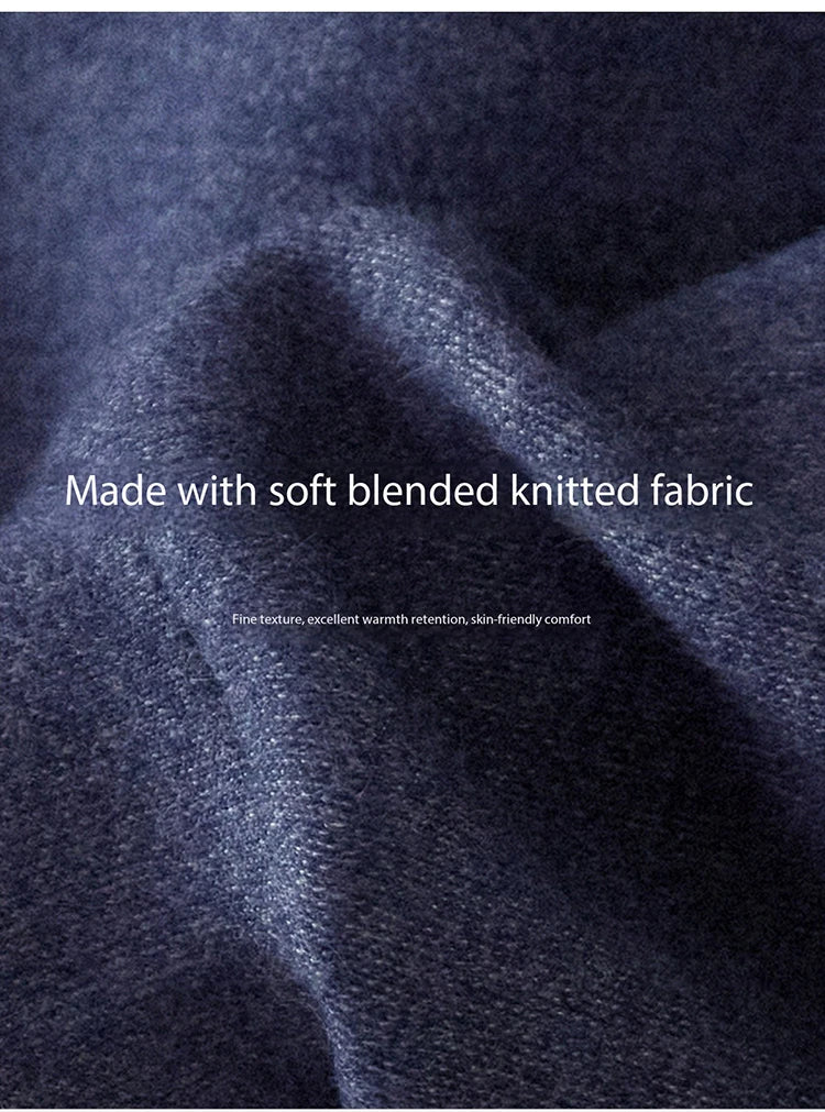 MISHOW Blue Plaid Sweatshirt Suit Women's 2025 Winter Fashion Turn-down Collar Knitted Top Straight Skirt Woman Sets MXE87T1445