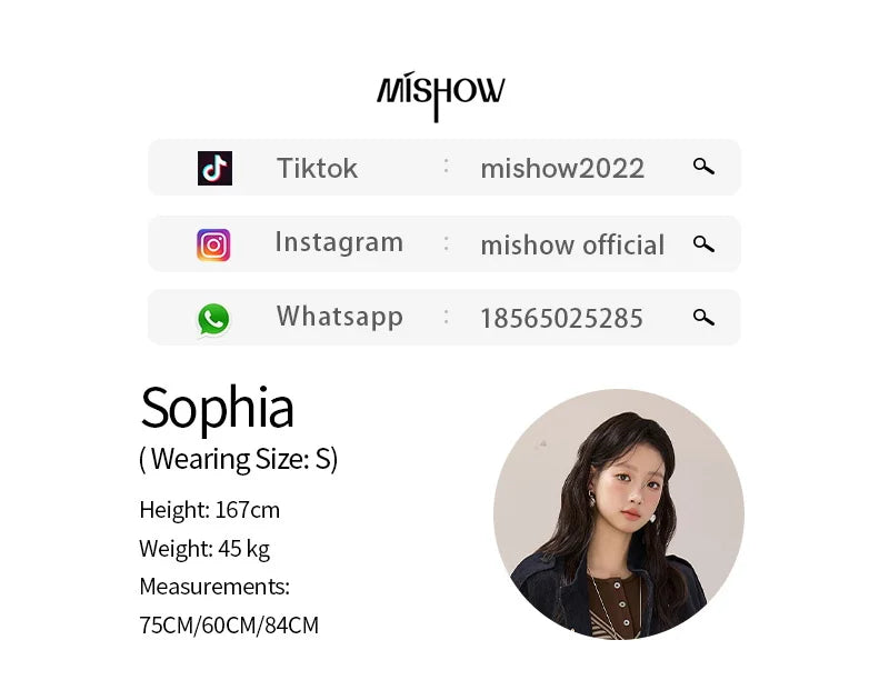 MISHOW Navy Blue Short Jacket for Women 2025 Autumn Winter Safari Style Stand Collar Epaulette Design Cuff Jacket MXE49W0901