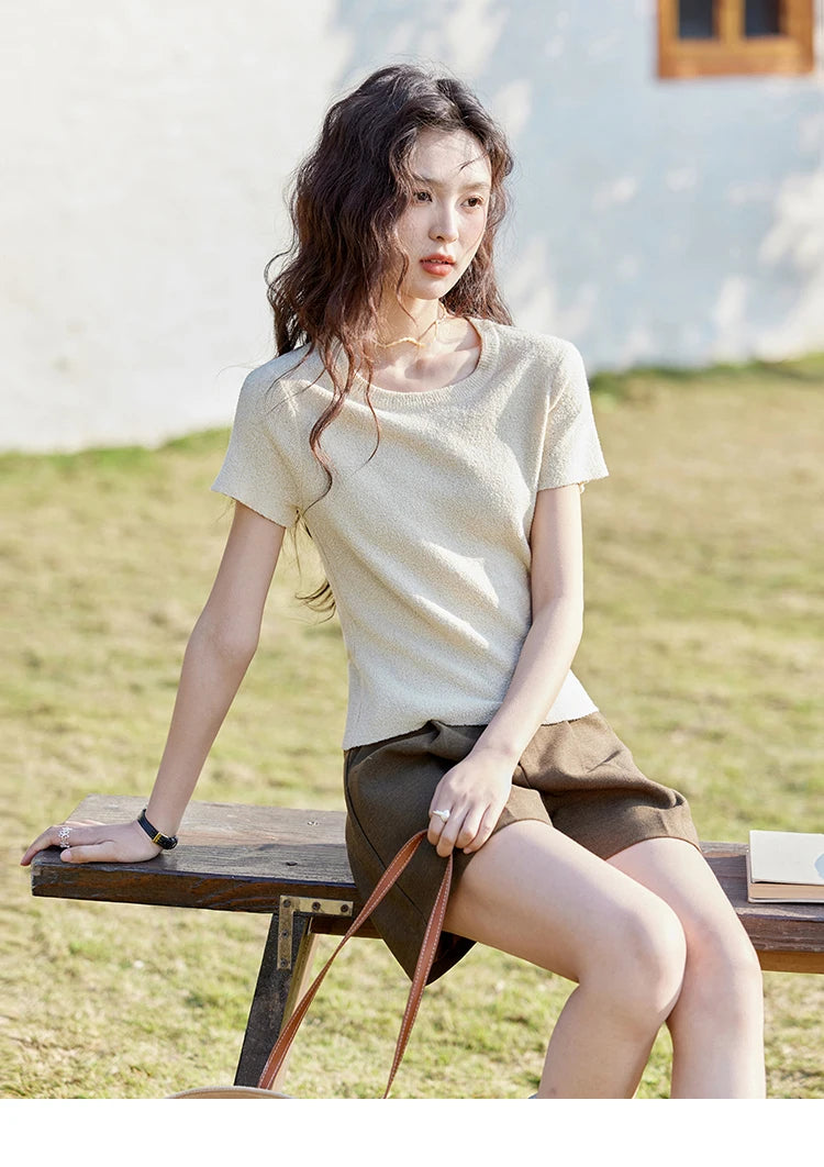 MISHOW Casual Spring Summer Shorts Women 2025 A-line High Waist Slim Short Pants Female Fashion Office Lady Clothes MXD47K0772