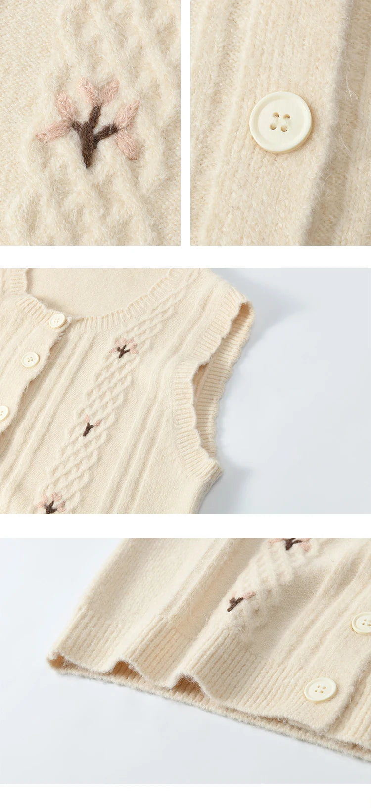 MISHOW 3D Flower Sweet Knitted Vest Women's Spring 2025 New Vintage Loose Casual Sweater Vest Cute Female Tops Korean MXE11Z1077