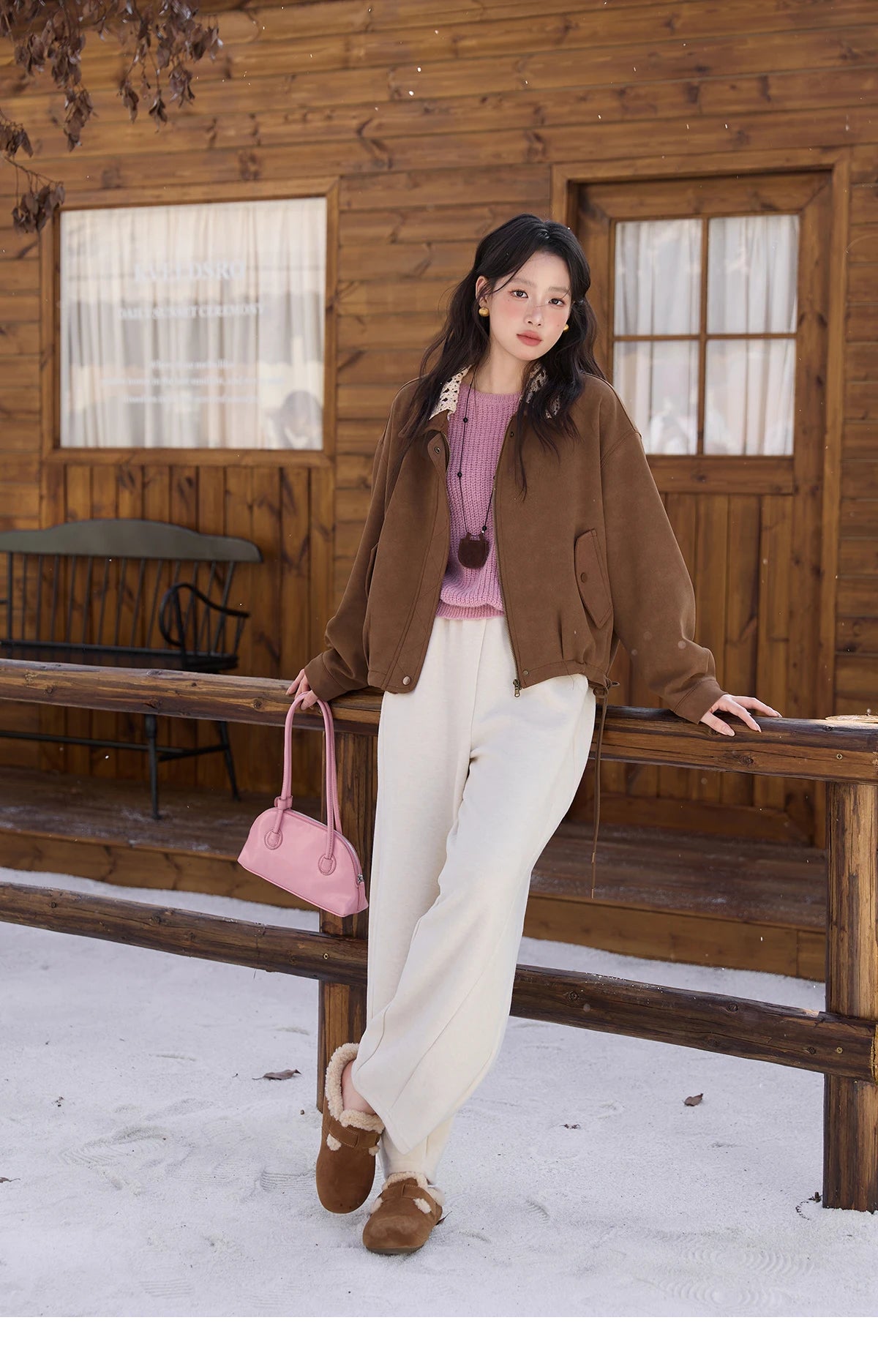 MISHOW Casual Pants for Women 2025 New Fashion Solid Loose Wide-leg Pants Commute Comfortable Women's Winter Pants MXE51K1093