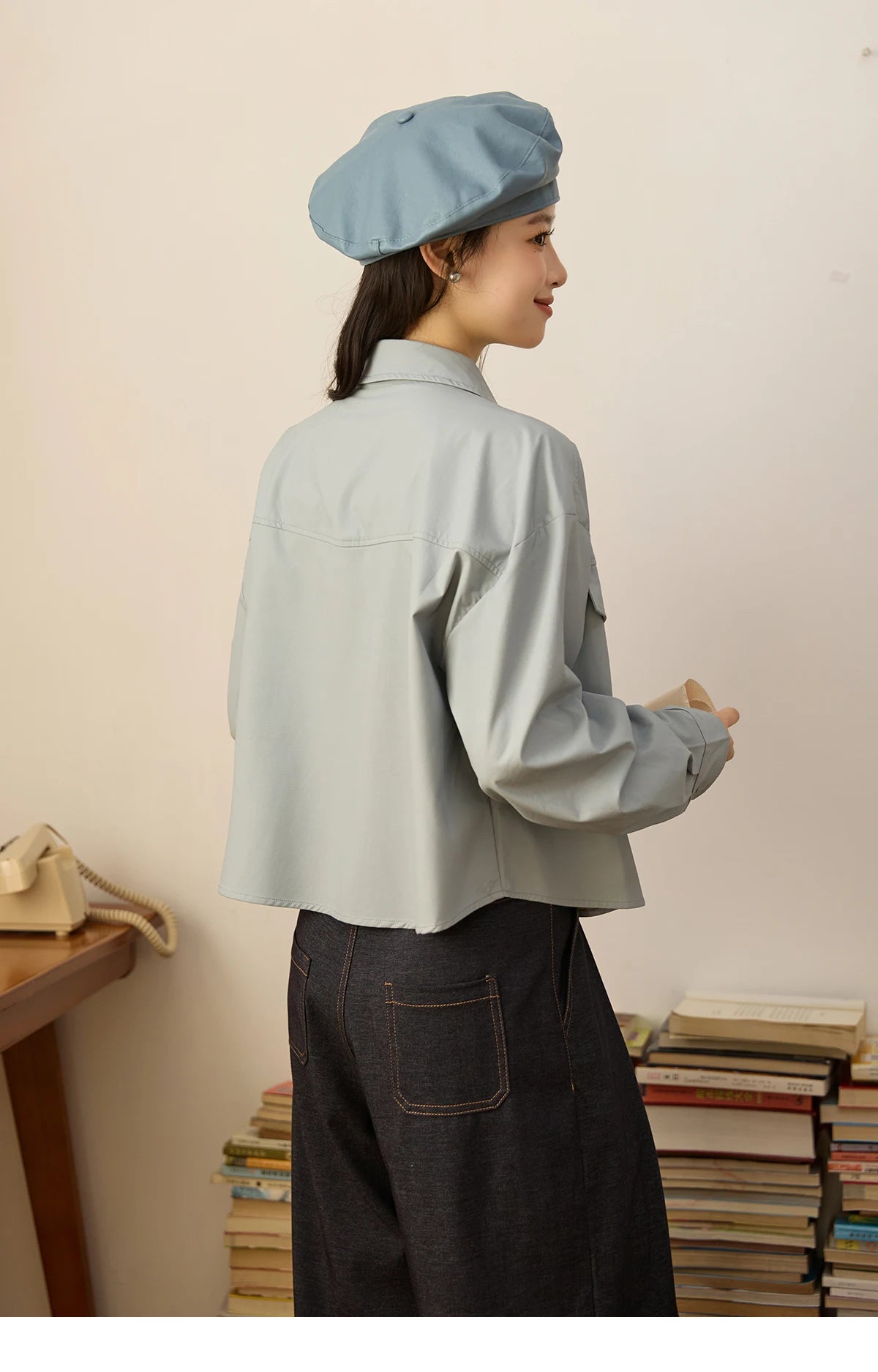 MISHOW Women's Two-Piece Set 2025 Autumn Vintage Striped Vest Solid Turn Down Collar Jacket Commute with Pendant Sets MXE45T1396