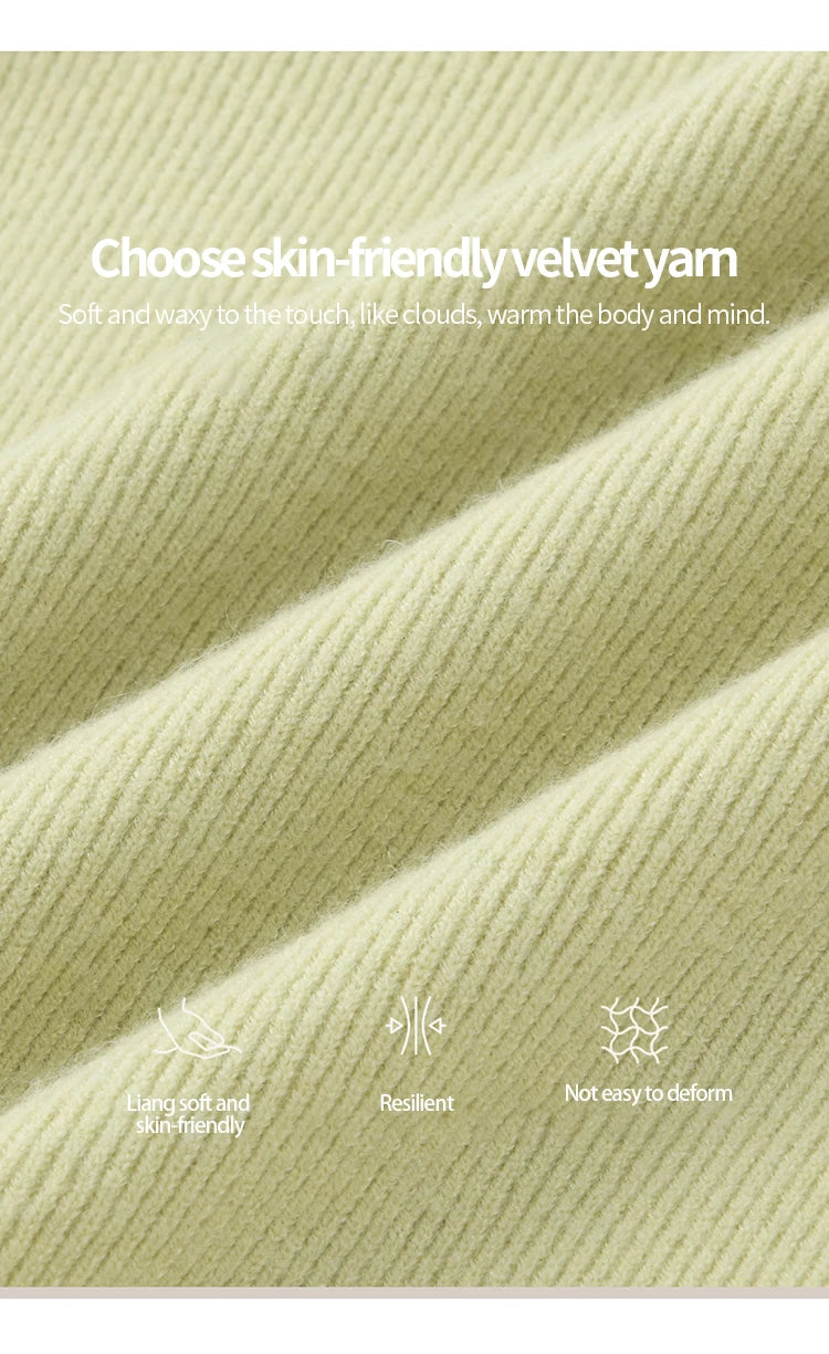 MISHOW Woman Long-sleeved Tops 2025 Autumn Winter Minimalist Mock Neck Knited Top Commute Casual Slim Pullover Woman MXE48Z2583