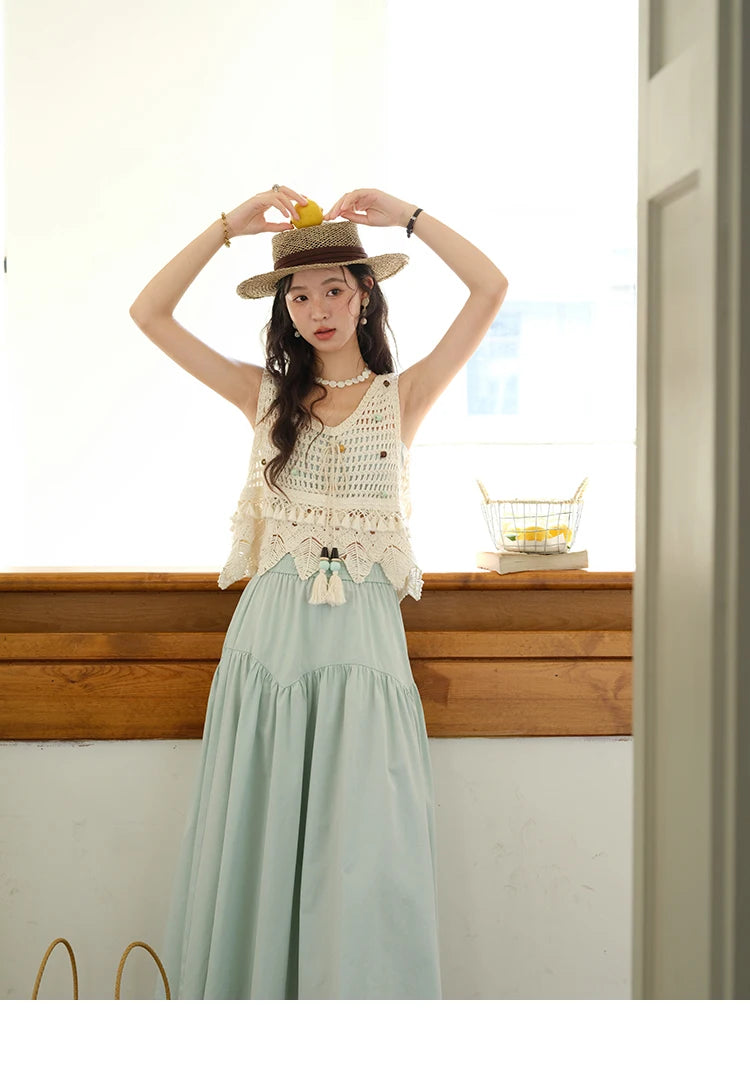 MISHOW High Waist A-Line Skirt Slim Elastic Waist MXE37B0749