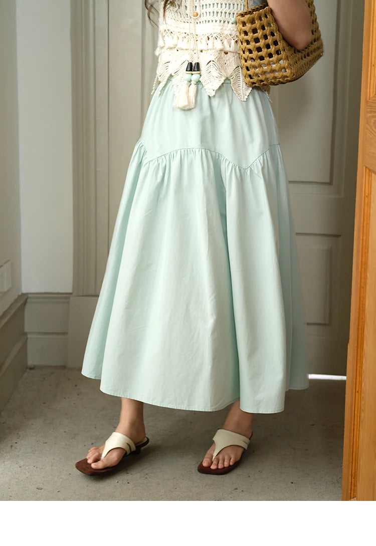 MISHOW High Waist A-Line Skirt Slim Elastic Waist MXE37B0749