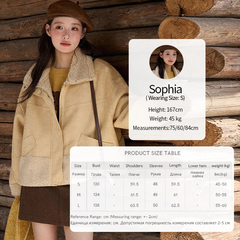 MISHOW Woman Short Jacket 2025 Fashion Yellow Stand Collar Zipper Jacket Luxury Loose Windproof Long-sleeved Coats MXE90W0996