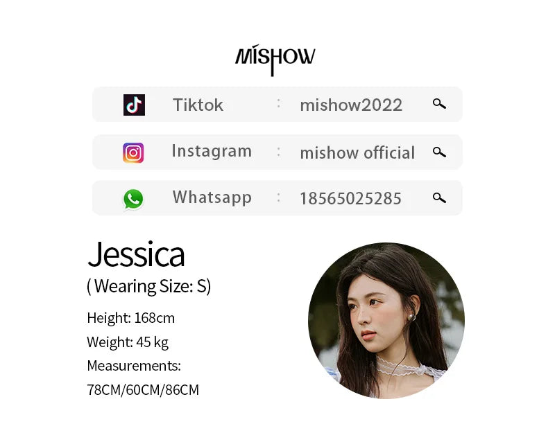 MISHOW French Striped Summer Blouses Women 2025 New Short Puff Sleeve Round Neck Lace Patchwork Shirts Fashion Tops MXE32X1759