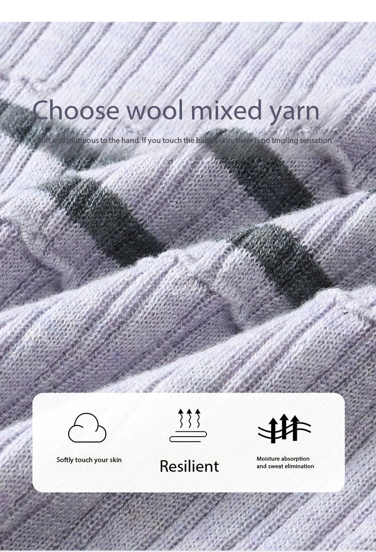 MISHOW Striped Knitted Tops for Women Spring 2025 Contrast Color Striped Slim V-neck Trumpet Sleeves Commuter Outfit MXE13Z1141