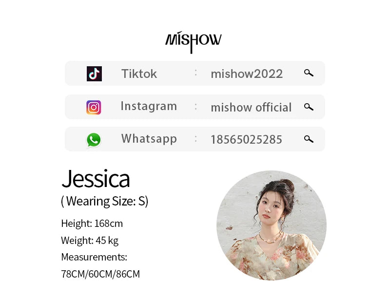 MISHOW French V-neck Floral Tops 2024 Summer Retro Short Sleeved Blouses Female Puff Sleeve Hem Strap One Piece Top MXD28X1619