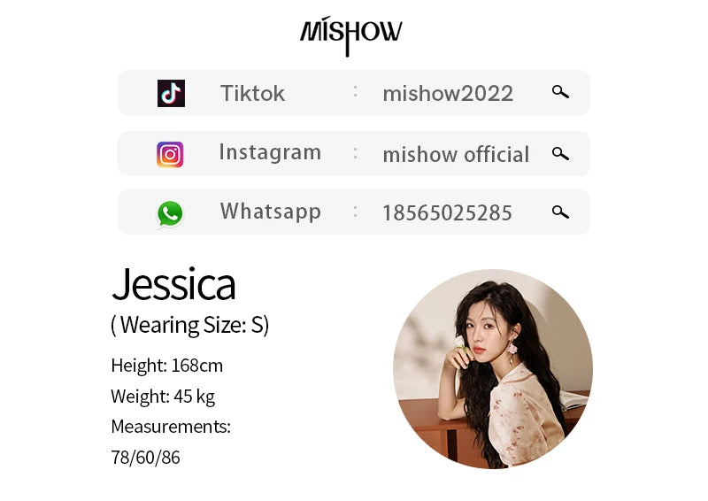 MISHOW Chinese Doll Collar Dresses 2024 Summer Improved Cheongsam Waist Pink Bamboo Printing Splicing Mesh Midi Dress MXD22L1829