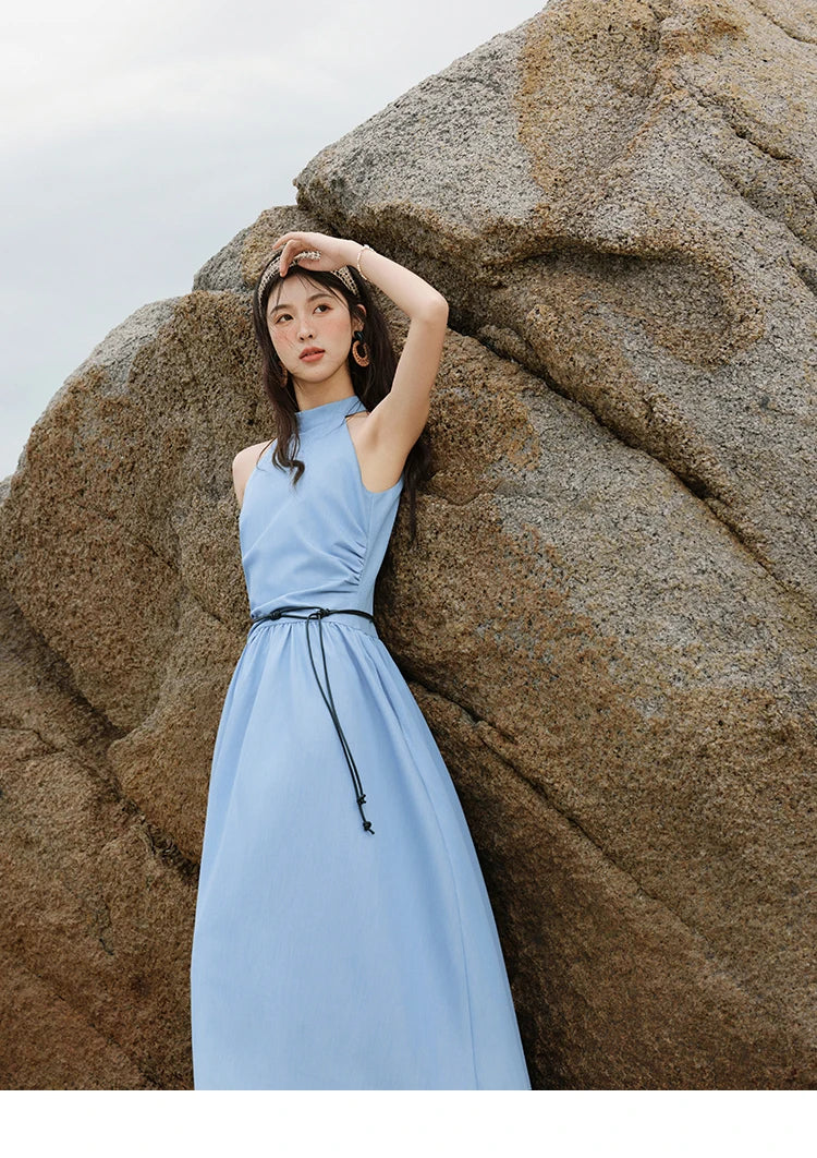 MISHOW Korean Halter Neck Slimming A-Line Dress MXE31L2221