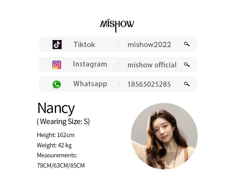 MISHOW Women's Khaki Knitted Two-Piece Set 2026 Spring Asymmetrical Hem Waist-Cinched Top Wide Leg Pants Casual Sets MXF11T1465